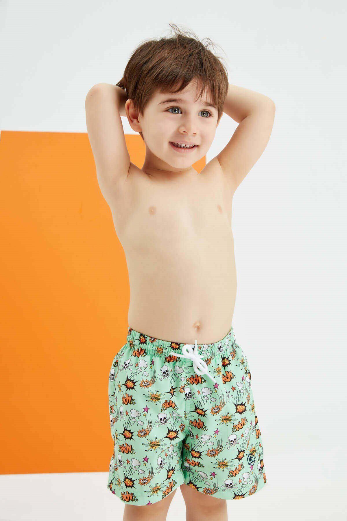 Kids Lined Swim Shorts Sewing Pattern PDF, Ages 5 to 14 Years, Easy DIY Children Swimwear, Printable A4 Letter and A0