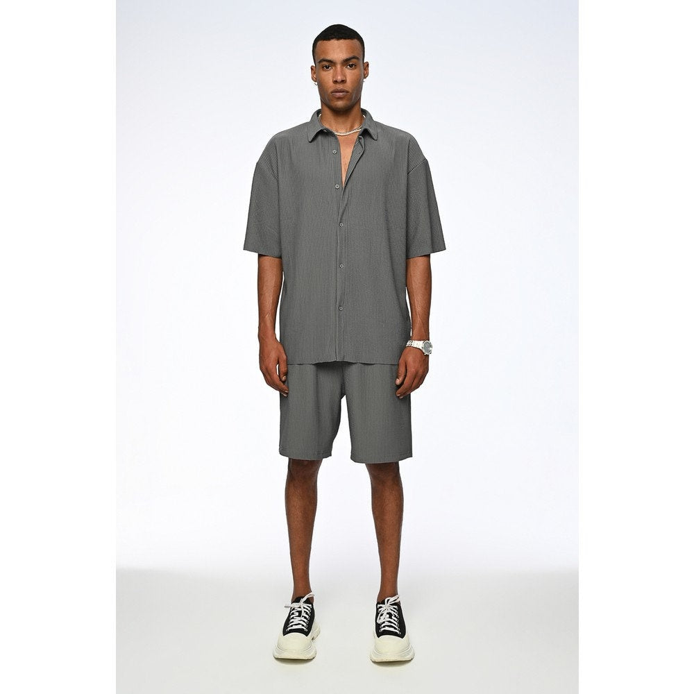 Men's Linen Shirt and Shorts Set Sewing Pattern PDF, Relaxed Fit Summer Outfit for Sizes XS to 3XL, Easy DIY Men's Clothing, Printable A4 Letter and A0