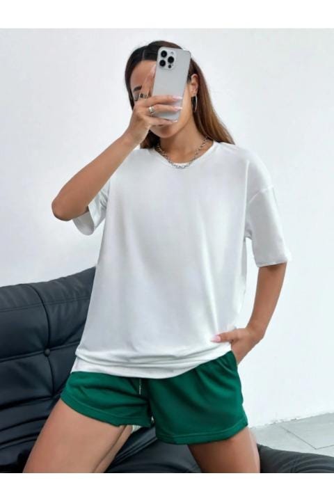 Oversize Tee and Biker Shorts Set Sewing Pattern (PDF Pattern)